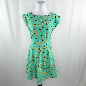 Emmelee green floral dress